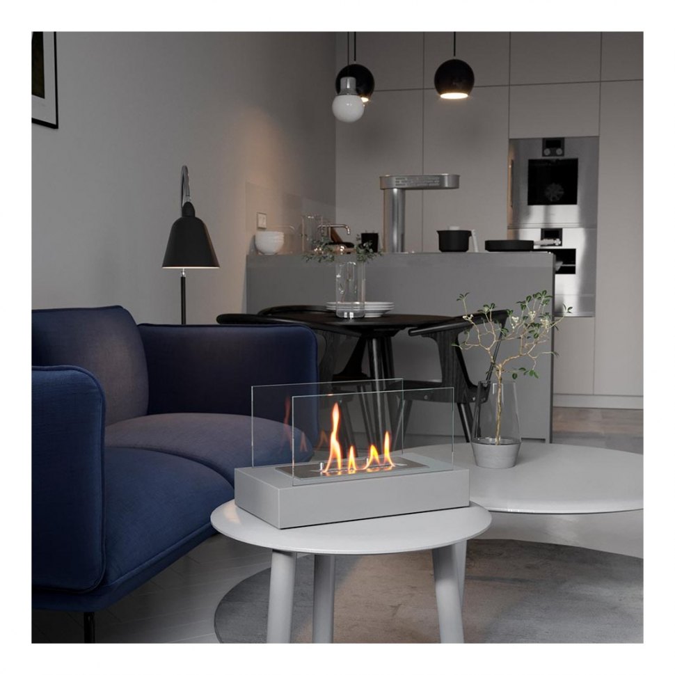 Настольный биокамин SteelHeat VERONA серый