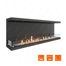 Биокамин фронтальный SteelHeat Leader 1400 (Стекло + Стемалит)