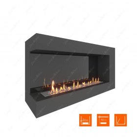 Биокамин угловой SteelHeat GRAND 1200 левый (Стемалит)