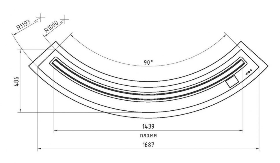 Биокамин автоматический Airtone Andalle RADIAL 1000