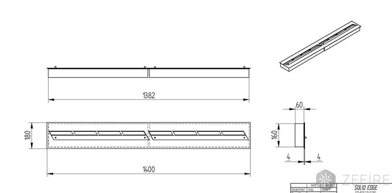 Прямоугольный контейнер ZeFire 1400