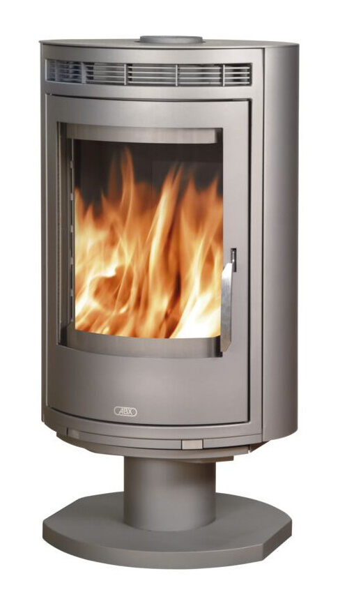 Печь-камин ABX Arktis 8 поворотный, серая сталь