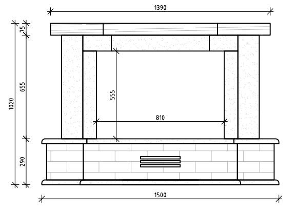 Каминная облицовка Sunhill Elba