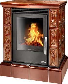 Кафельная печь-камин ABX Helvetia KPI (кафельный цоколь)