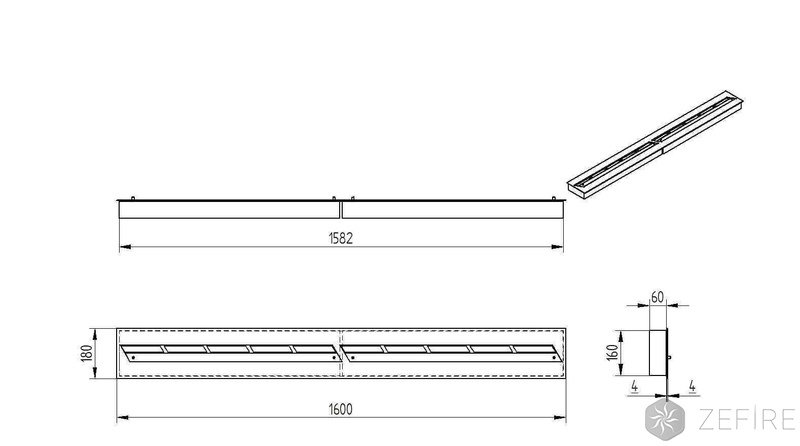 Прямоугольный контейнер ZeFire 1600