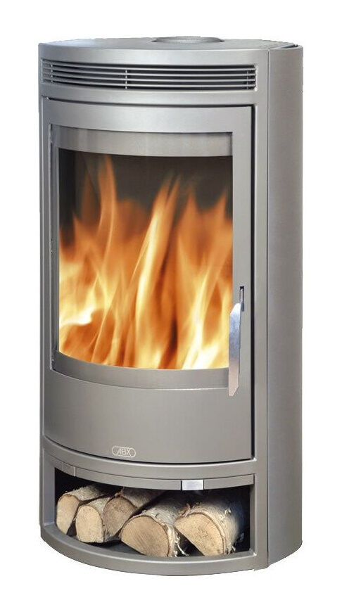 Печь-камин ABX Arktis 8, серая сталь