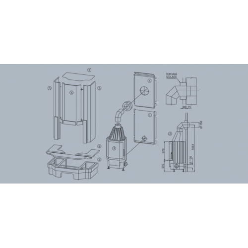 Камин ABX Derby Klasik (гранит кашмир)