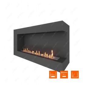 Биокамин угловой SteelHeat GRAND 1200 правый (Стандарт)
