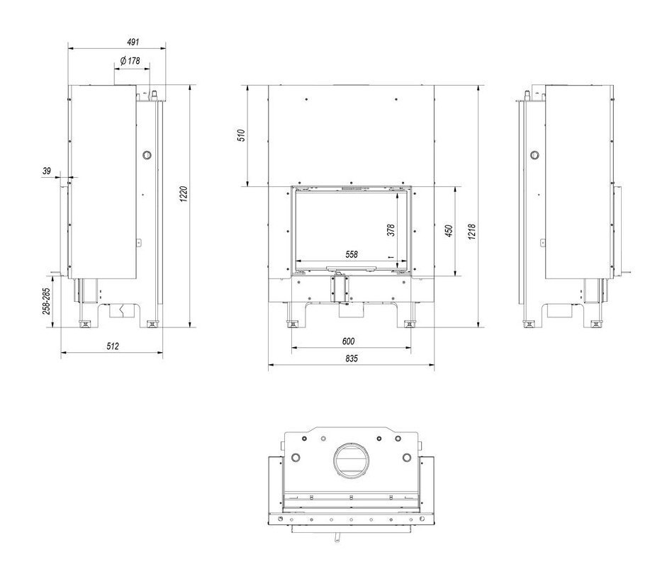 Каминная топка Kratki MBM PW 10 G