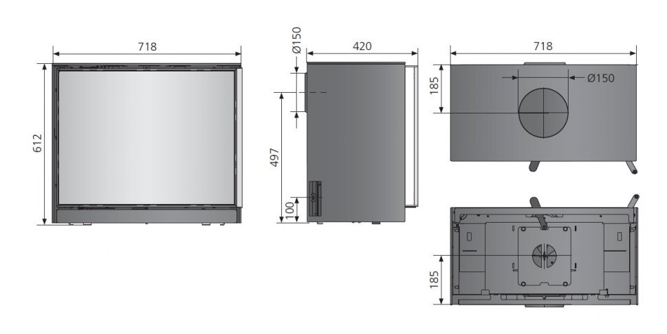 Печь камин Oranier Зива на ножках / Ziva