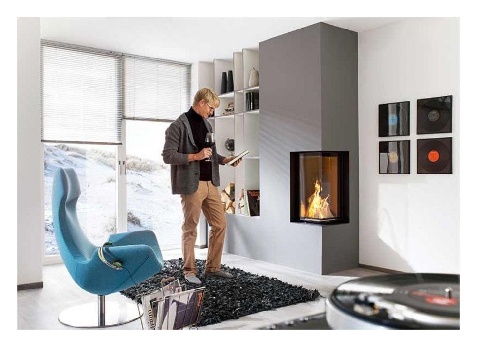 Каминная топка Brunner Eck-Kamine 70/33/33 вертикальное открытие (с подъемом)