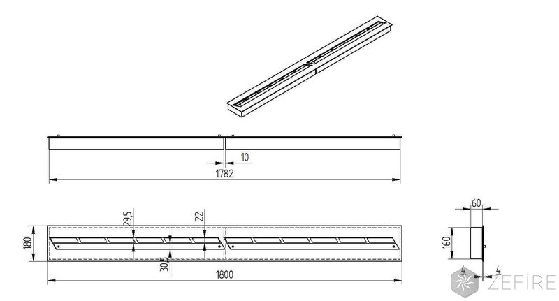 Прямоугольный контейнер ZeFire 1800