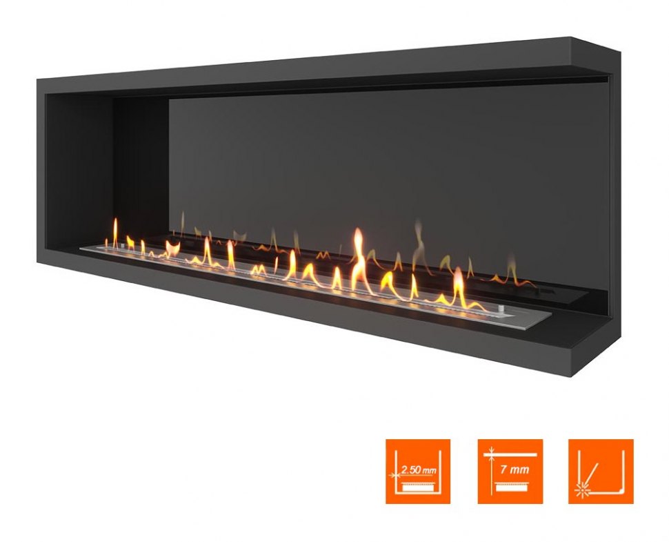 Биокамин угловой SteelHeat Leader 1400 правый (Стемалит)