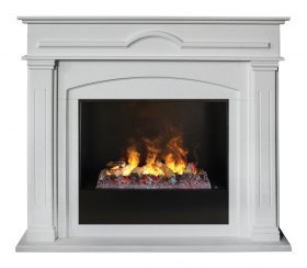 Электрокамин RealFlame Mirra 26 WT 3D Cassette 630 + Black вставка