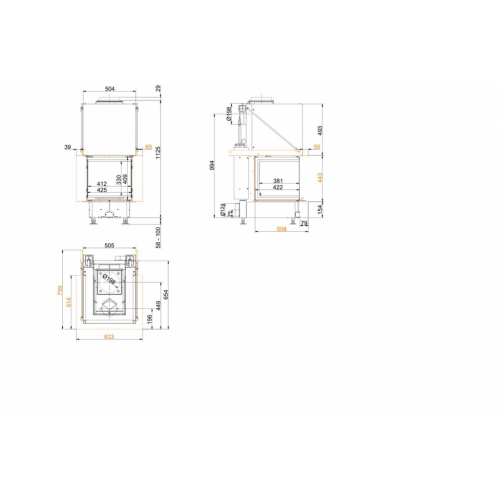 Каминная топка Brunner Panorama 42/42/42/42