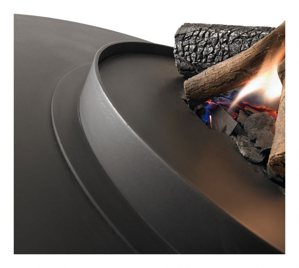 Камин DIAMANTE CENTRAL, со стеклом, чёрный (Traforart)