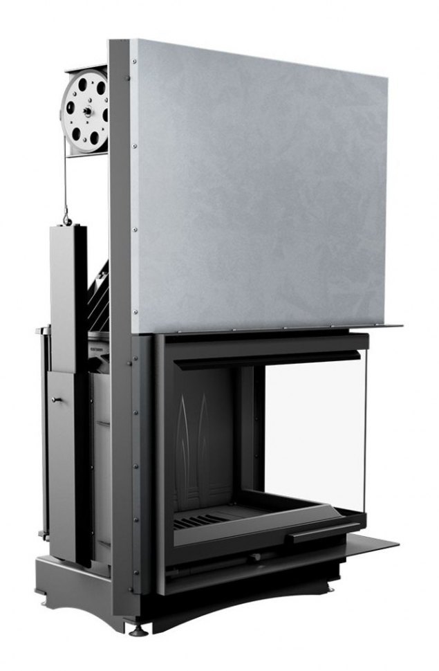 Каминная топка Kratki Amelia P BS G (угловое стекло справа, гильотина)