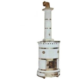 Печь отопительная Sergio Leoni Maria Luigia, White craquele, ажурная крышка