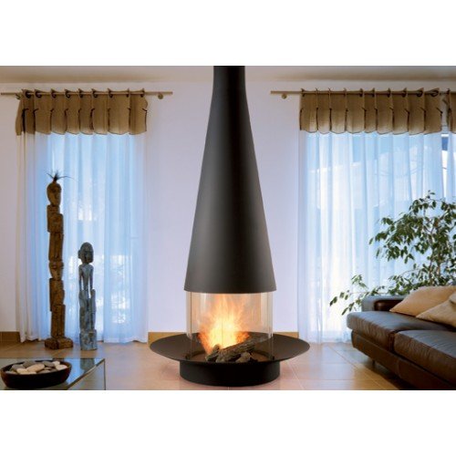 Камин дровяной Focus Filiofocus 2000 центральный, со стеклом