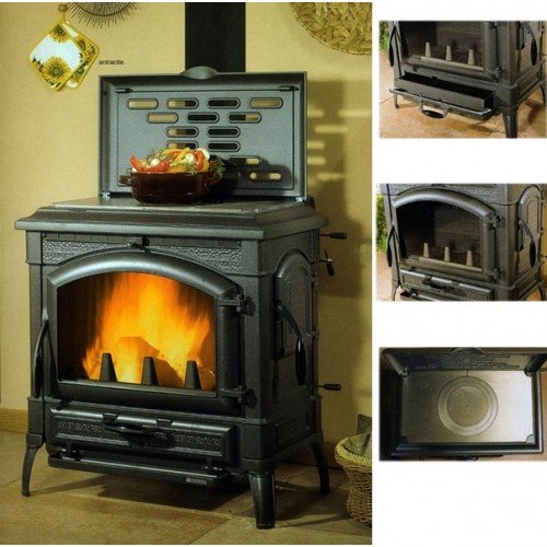 Чугунная отопительно варочная печь La Nordica Isotta con cerchi