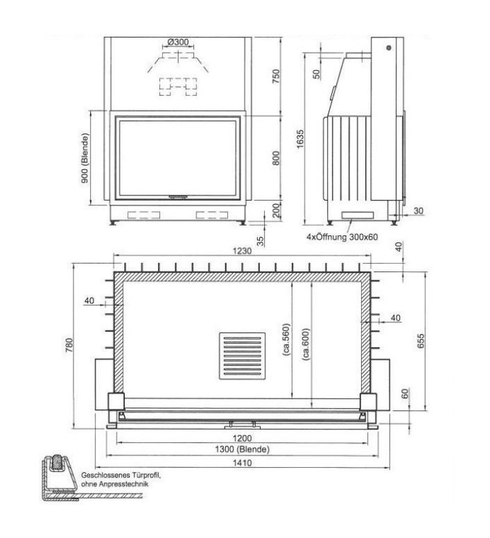 Каминная топка Spartherm Varia B-120h 80