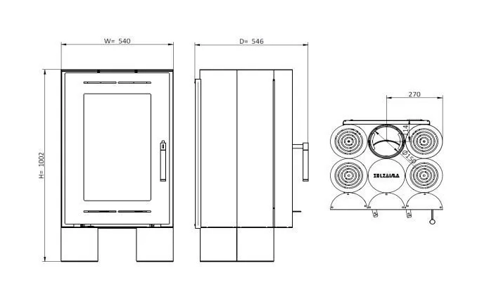 Печь-камин Solzaima Tek Lumber
