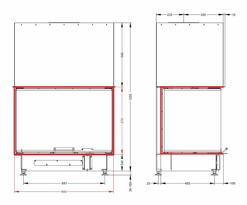 Каминная топка АСТОВ П3C 8457