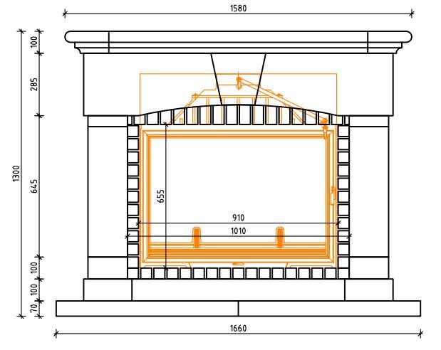 Каминная облицовка Sunhill Limoges