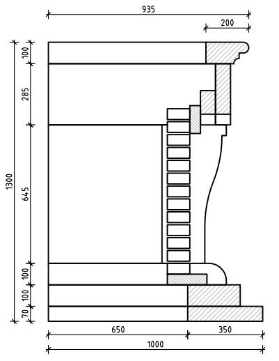 Каминная облицовка Sunhill Limoges