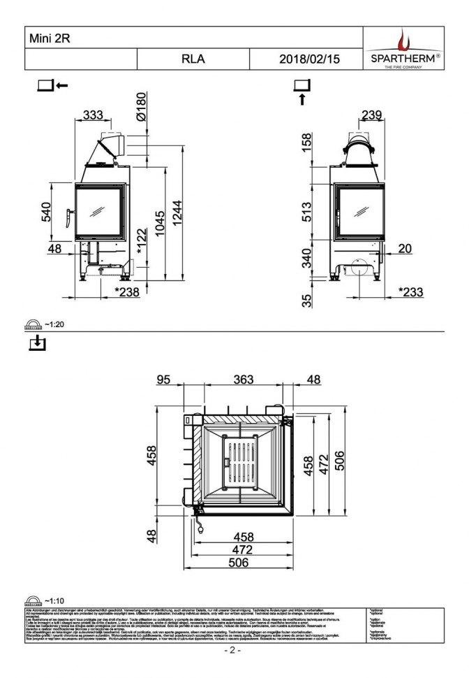 Каминная топка Spartherm Mini 2R 4S