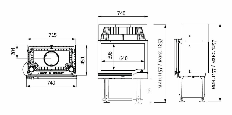 Каминная топка Jotul I 570 Flat