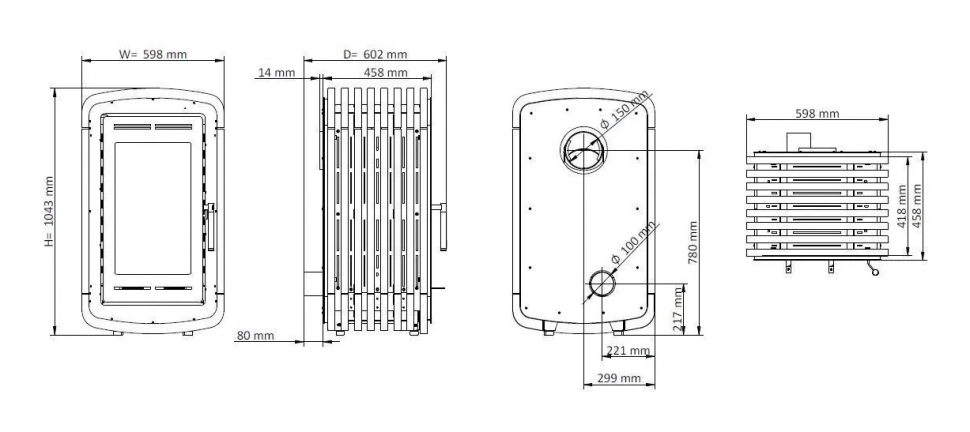 Печь-камин Solzaima Fogo Montanha Natura
