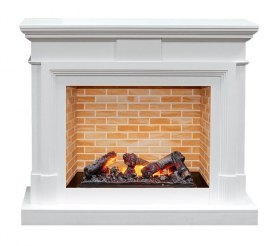 Каминокомплект Coventry - Белый / Кирпич  с очагом Cassette 600 NH