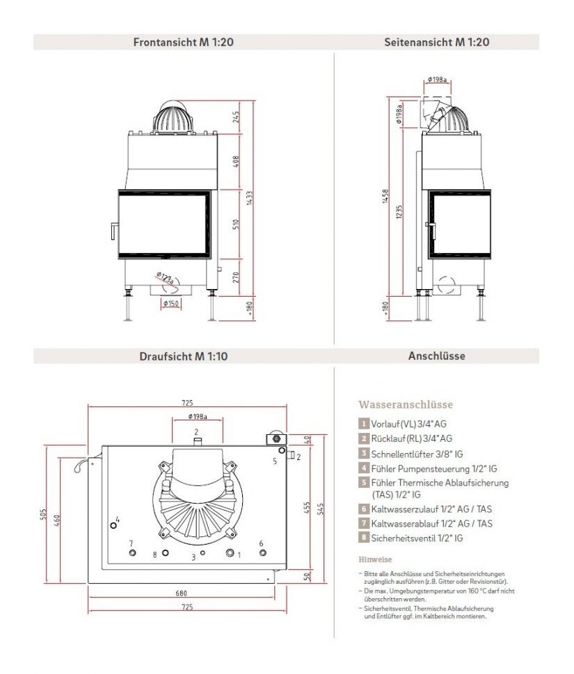 Каминная топка Schmid Ekko W L 6751 s