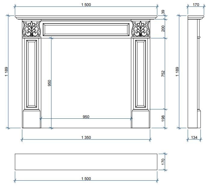 Каминная облицовка Sunhill Blackpool