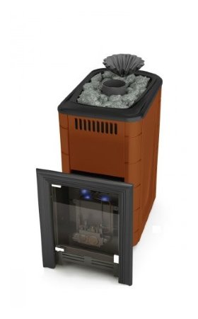 Газо-дровяная печь TMF Таймыр Inox БСЭ ЗК терракота