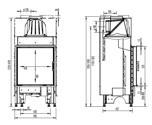 Каминная топка Austroflamm 55х57 К