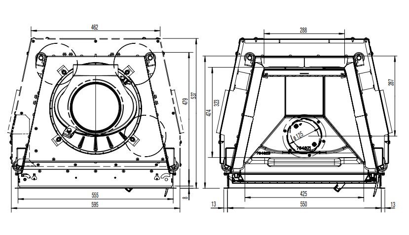 Каминная топка Austroflamm 55х57 К