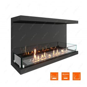 Биокамин фронтальный SteelHeat Leader 900 (Стекло + Стемалит)