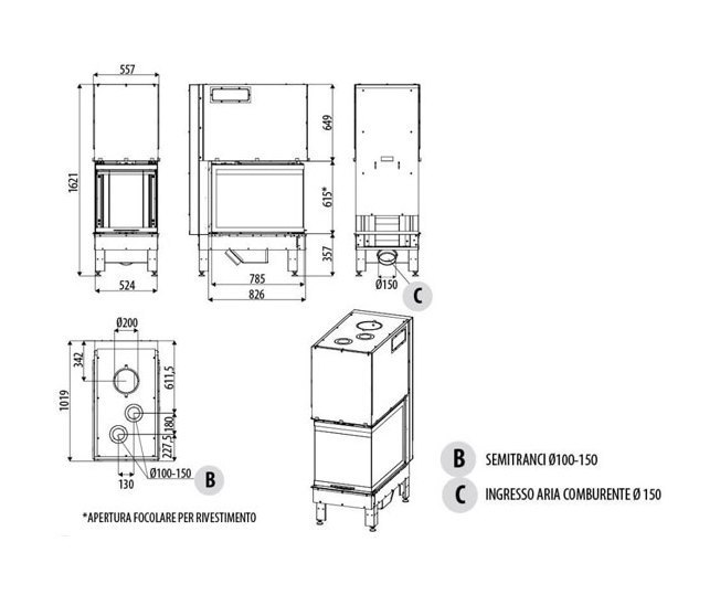 Каминная топка MCZ Plasma 50T