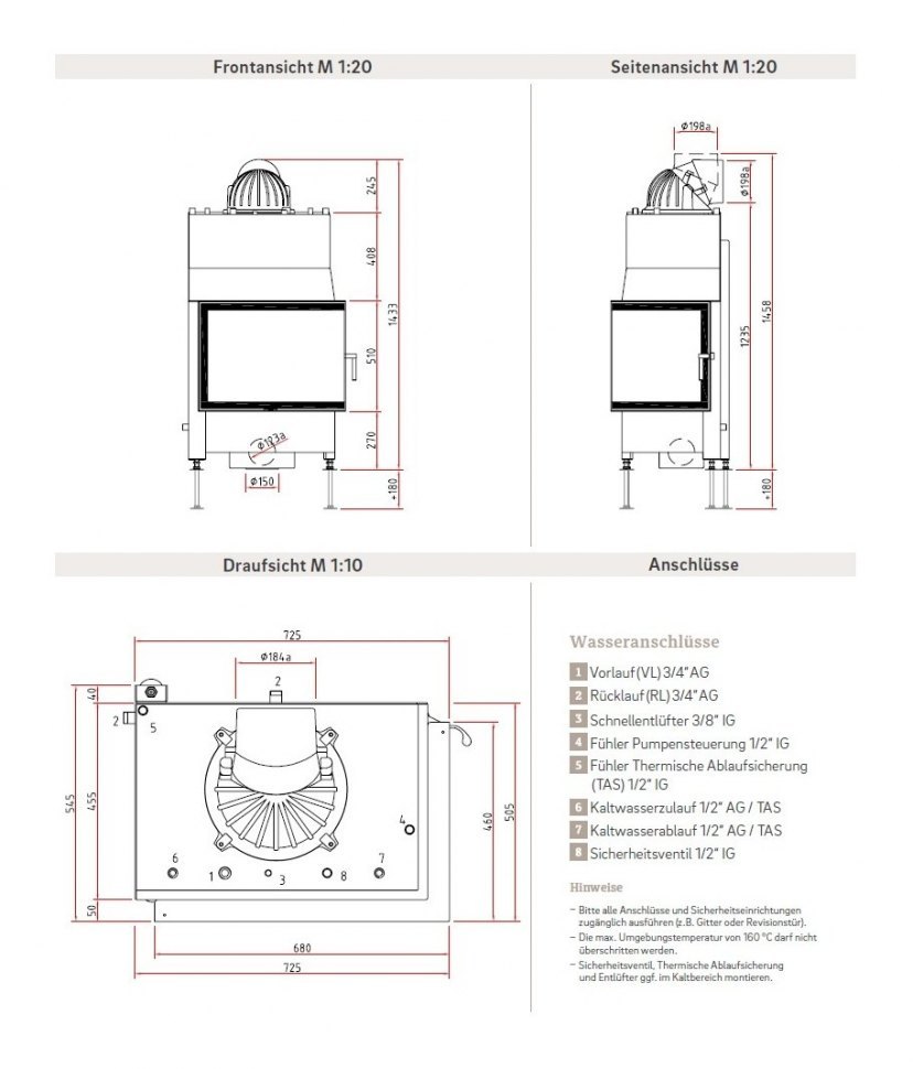 Каминная топка Schmid Ekko W R 6751 s