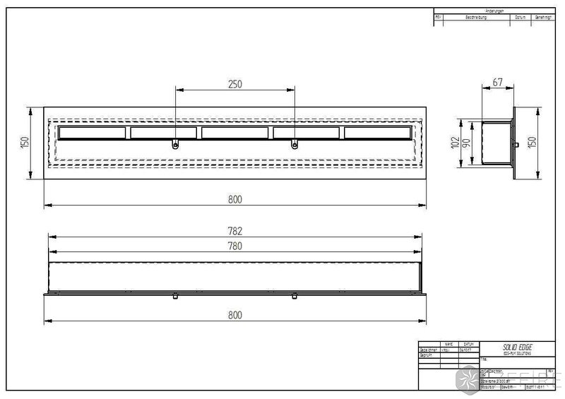 Прямоугольный контейнер ZeFire 800 с крышкой внутри