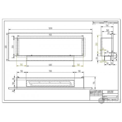 Биокамин ZeFire Elliot horizontal 1200
