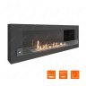 Биокамин SteelHeat WALL LONG 1200 (Стекло + Стемалит)