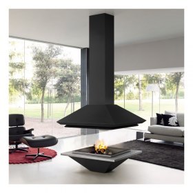 Камин GAIA CENTRAL, без стекла, чёрный (Traforart)