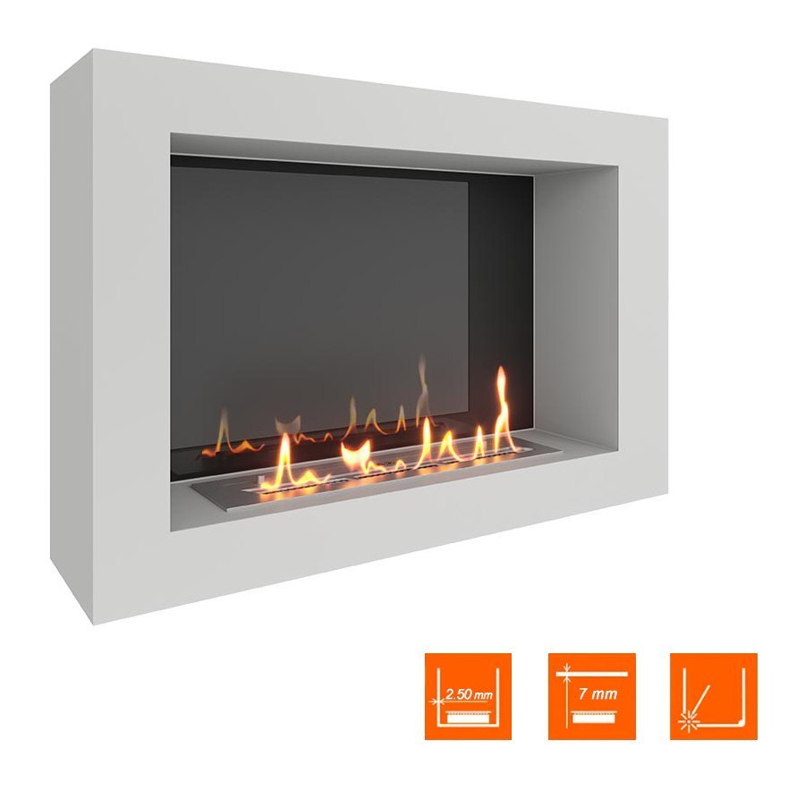 Биокамин SteelHeat WALL ONE 800 белый (Стемалит)