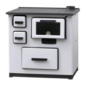 Плита SLAVONAC белая, труба справа (Plamen)