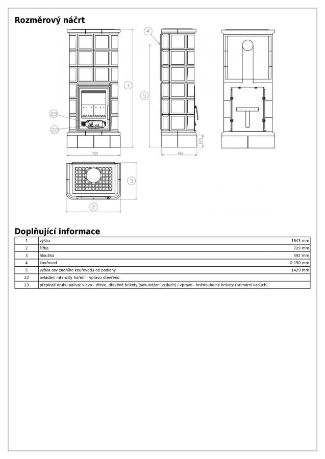 Чугунная кафельная печь камин ABX Kaledonie Color L (вставка Чугунная)