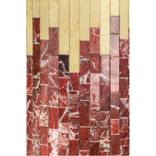 Дровяная печь для бани Ферингер Ламель Оптима Каменный цветок мрамор Россо Леванте мрамор Россо Сильвия