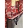 Дровяная печь для бани Ферингер Ламель Оптима Каменный цветок мрамор Россо Леванте мрамор Россо Сильвия